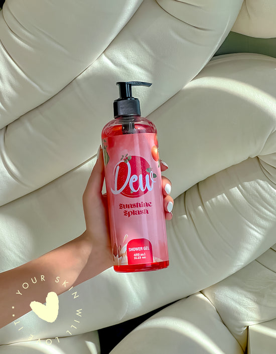 Dew Skincare Sunshine Splash Shower Gel with Girl of Now fragrance